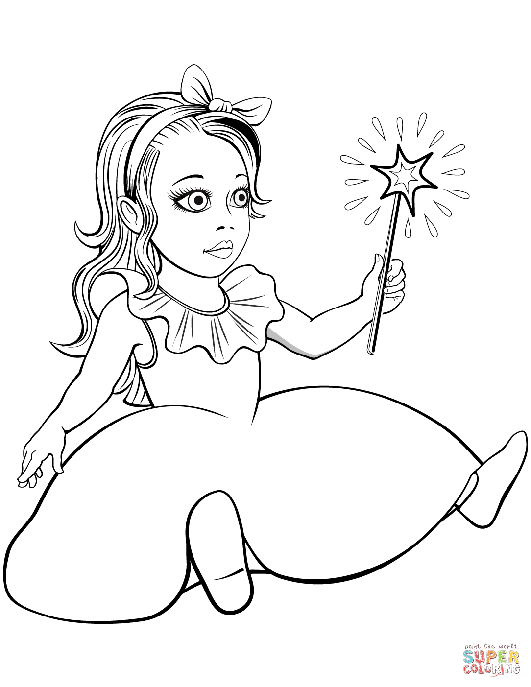 doll-with-magic-wand-coloring-page