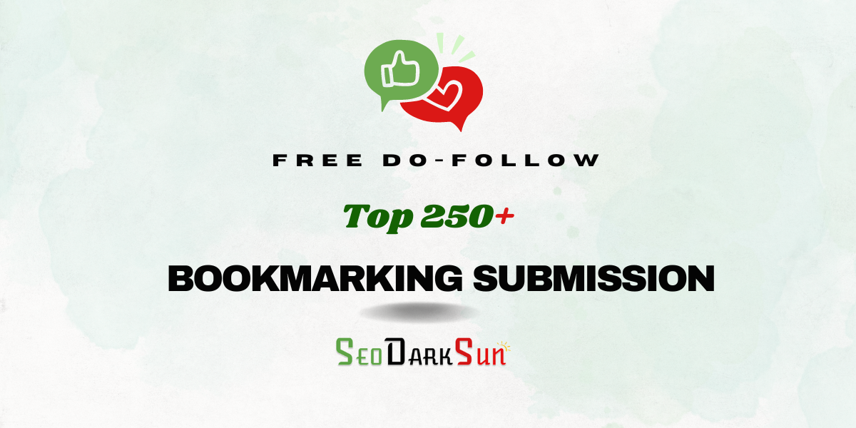 Best 250+ Social Bookmarking Sites List 2023 - SEO DARKSUN