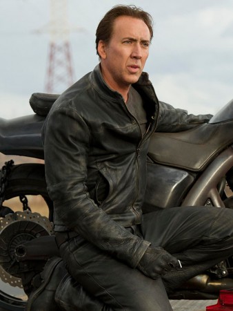 Ghost Rider Nicolas Cage Black Leather Jacket- Fit Jackets
